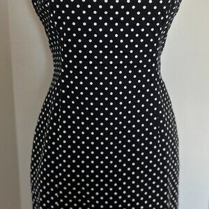 Tahari  Black & White Polka Dot Dress